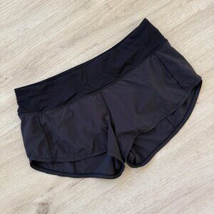 Lululemon Run Speed Shorts Black Running Athletic Size 6